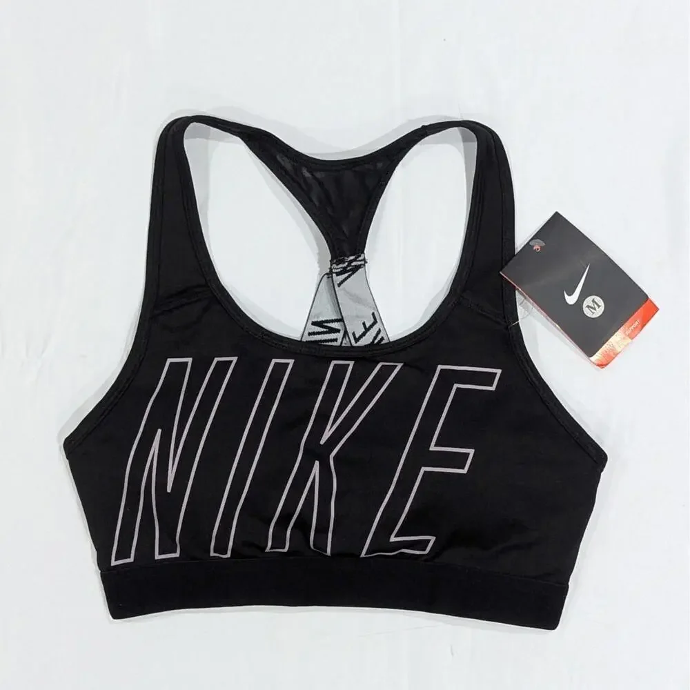 Nike Pro Classic Padded Sports Bra Black Size M - Picture 3 of 6